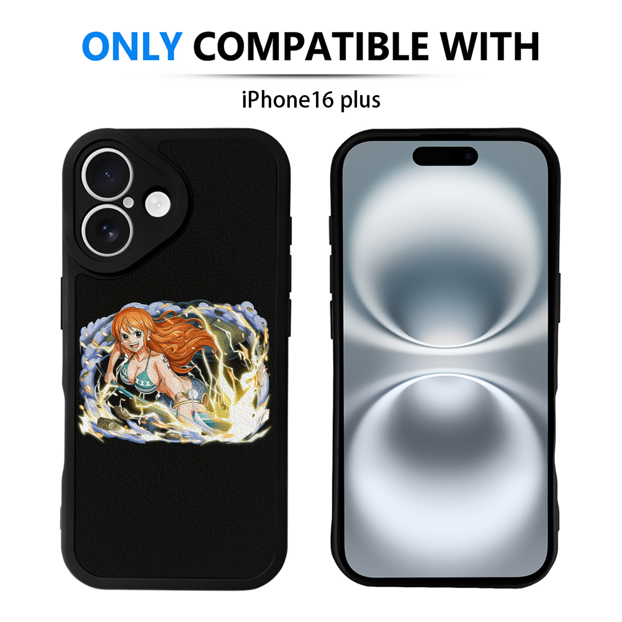 ワンピース ナミ ONE PIECE Nami 【iPhone 16シリーズ対応】シリコンスマホケース（レザー調） 材質：シリコン